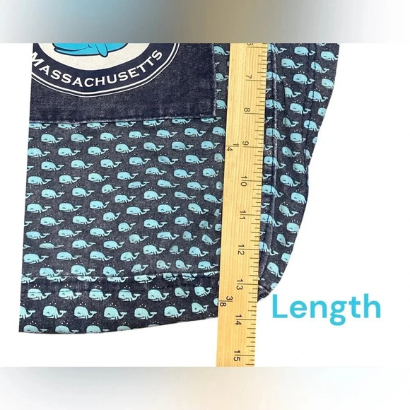 Boston Mass bag denim material cute whale key chain large pocket in front - Picture 3 of 4